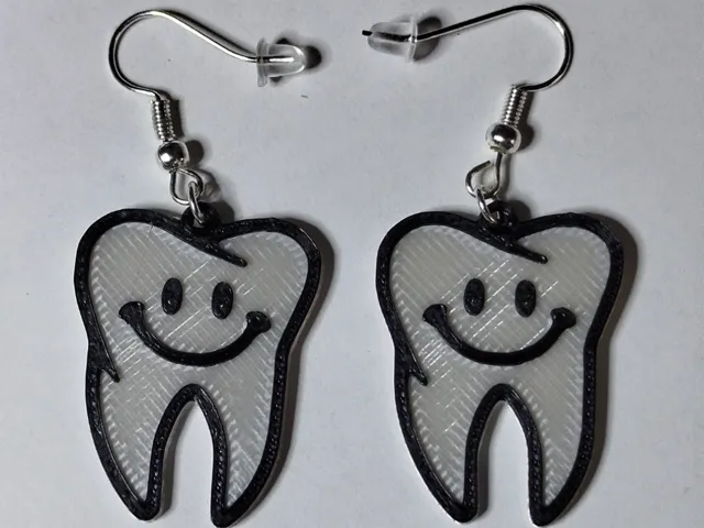 Earrings Tooth / Zahn Ohrringe