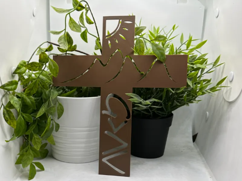 God is Greater than the Highs and Lows Cross Décor