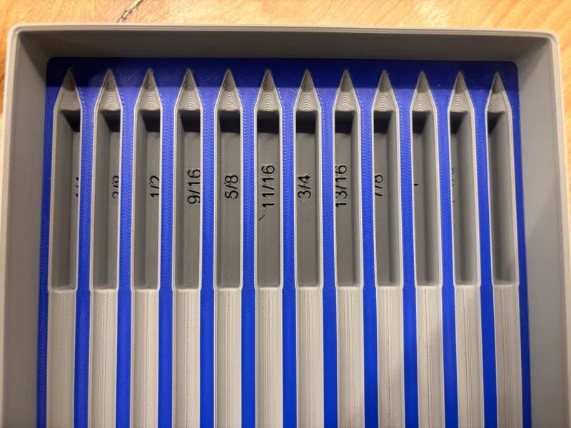 Diablo 12-Pc Spade Bit Holder w/sizes- Gridfinity
