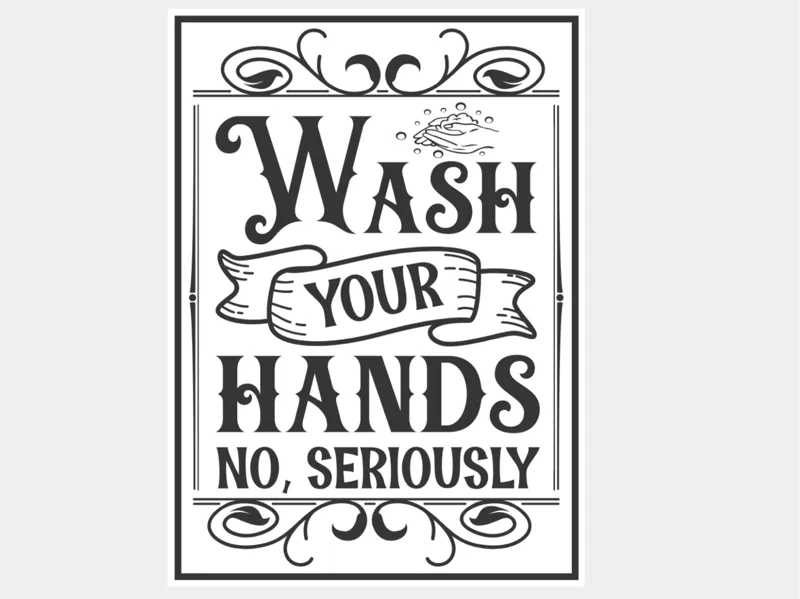 Funny Bathroom Sign - Wash your hands!