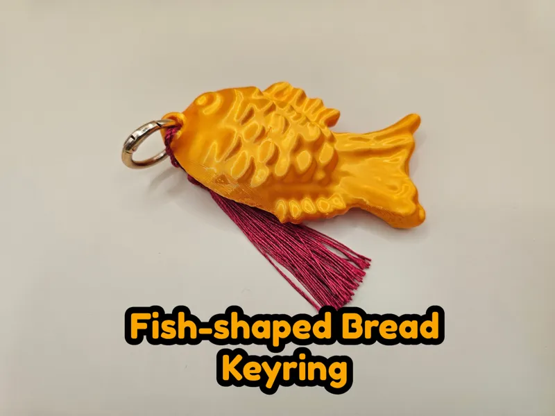 Fish-shaped Bread Keyring