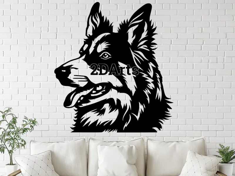 Shepherd Dog Head – STL for 3D & Laser Cut