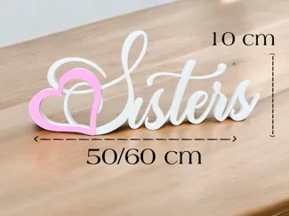 Sisters 3D with Heart