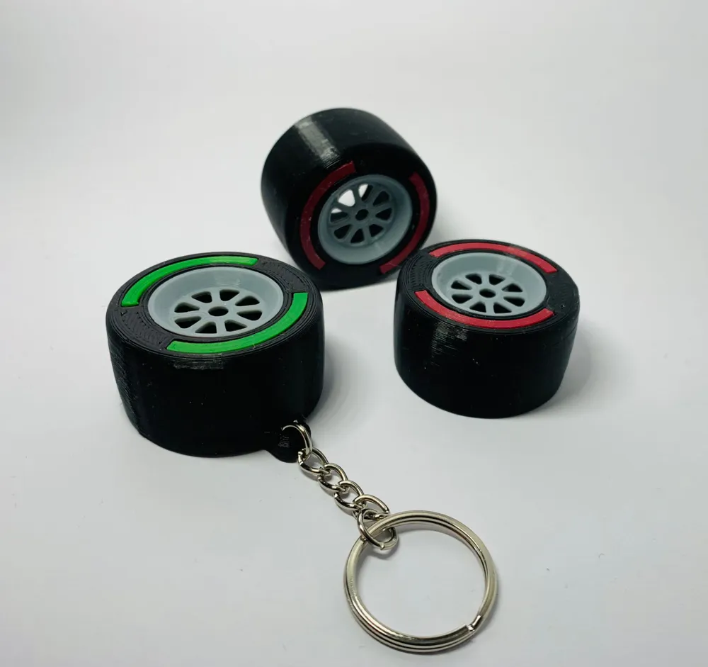 F1 Tire Keychain by Emerge in 3D MakerWorld