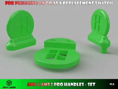 AMS & AMS 2 Pro handles - Set with BambuLab logo 