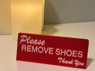 Please Remove Shoes Entryway Sign