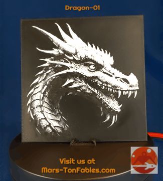 Black and White Dragon_01 Hueforge 