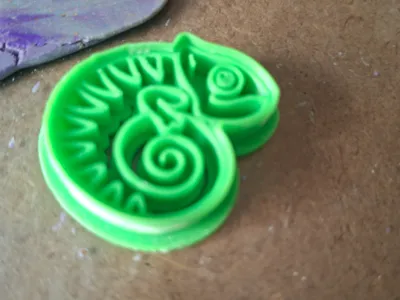 coiled chameleon clay cutter