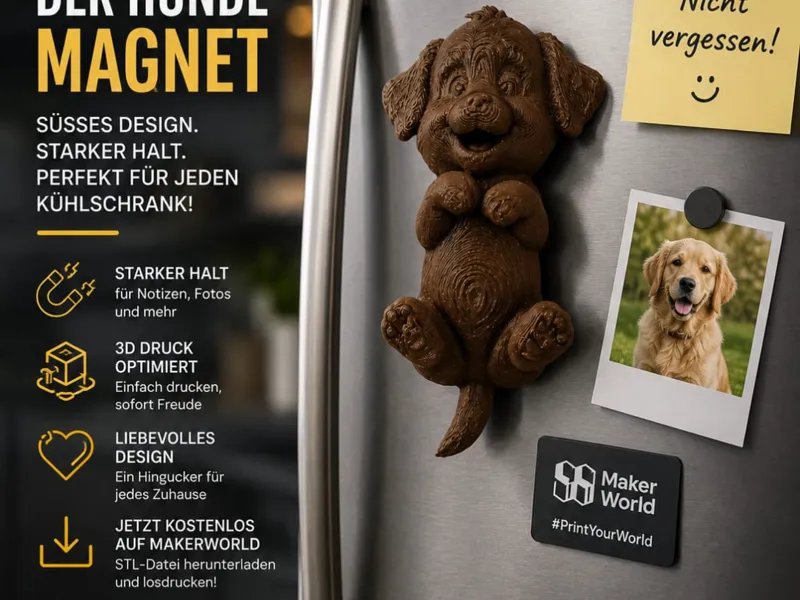 Süßer Hund Kühlschrank Magnet