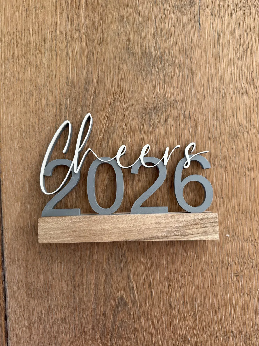 00123 Cheers Lettering 2026 Blocks - Free 3D Print Model - MakerWorld