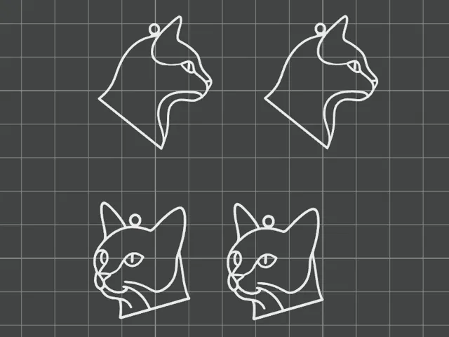 Earrings cats