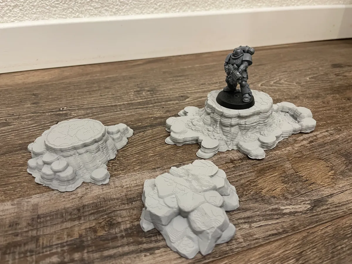 Layered Rock Terrain – Tabletop Set Part 2 - Free 3D Print Model ...