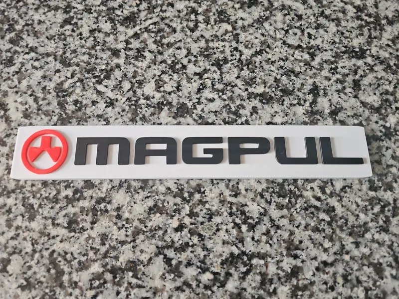 Basic Magpul Firearm Parts 3D Logo Sign Plaque
