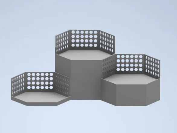 Modular Hexagonal Display Shelf