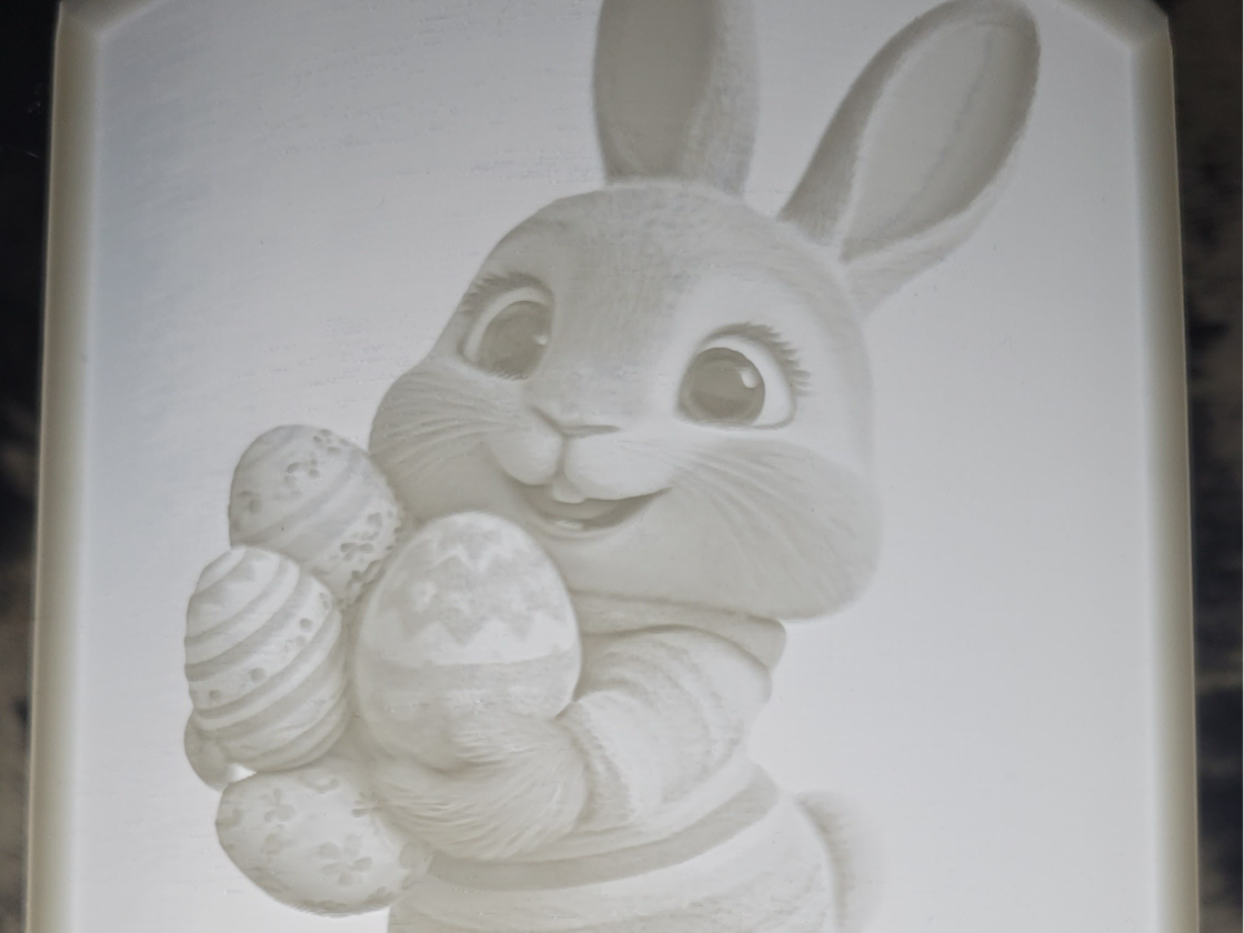 Easter Bunny Lithophane Tea Light Ornament