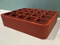 Plateau de semis avec 20 pots et couvercle — photo 1