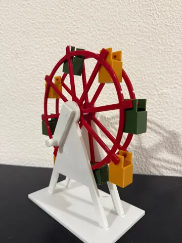 Modelo para impresión 3D: Sunset Wheel — Hand-Crank Ferris Wheel — vista de referencia 4