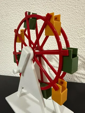 Modelo para impresión 3D: Sunset Wheel — Hand-Crank Ferris Wheel — vista de referencia 3