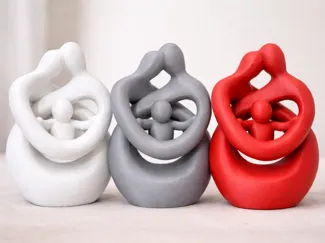 Family Embrace Sculpture Minimal Design