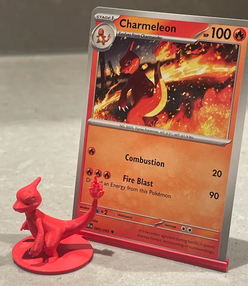 Trading Card Stand v04 - Charmeleon
