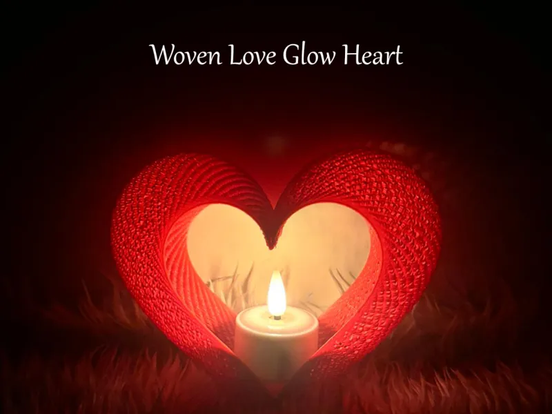 Woven Love Glow Heart