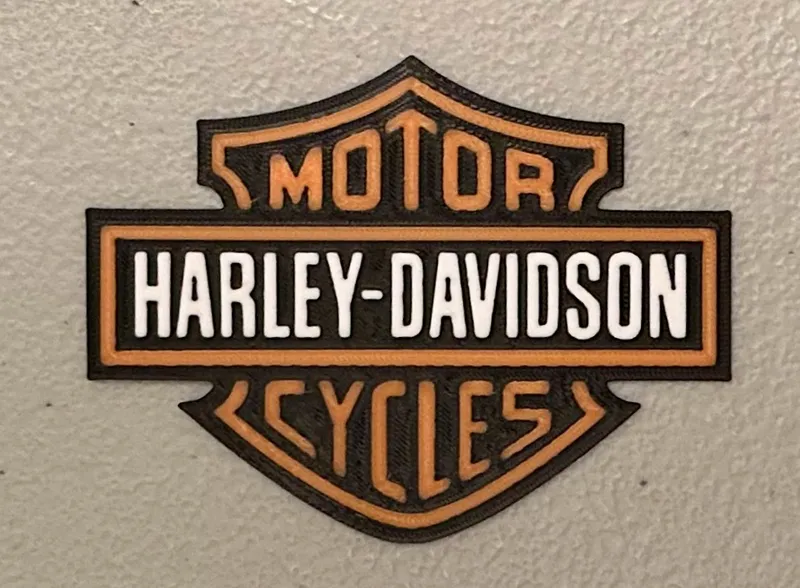 Multicolor Harley Davidson Logo Magnet