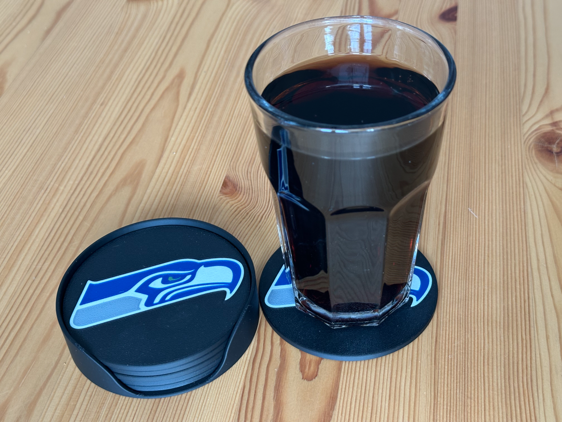 Seattle Seahawks Coasters with Box, NFL Superbowl