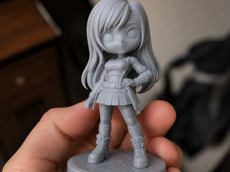 Tifa Lockhart Chibi 3D Model Fan Art 