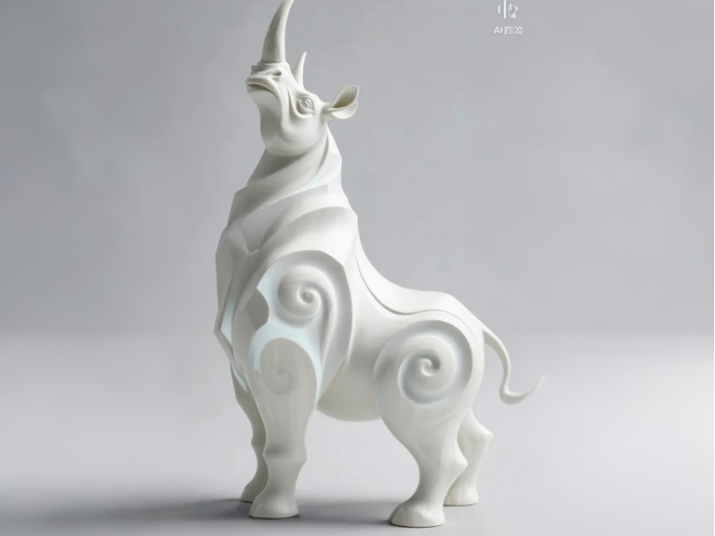 犀牛摆件