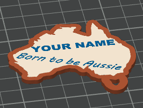 Australia Name Keychain