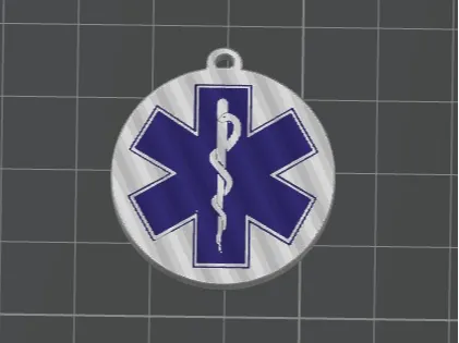 Modrá hvězda života - keychain