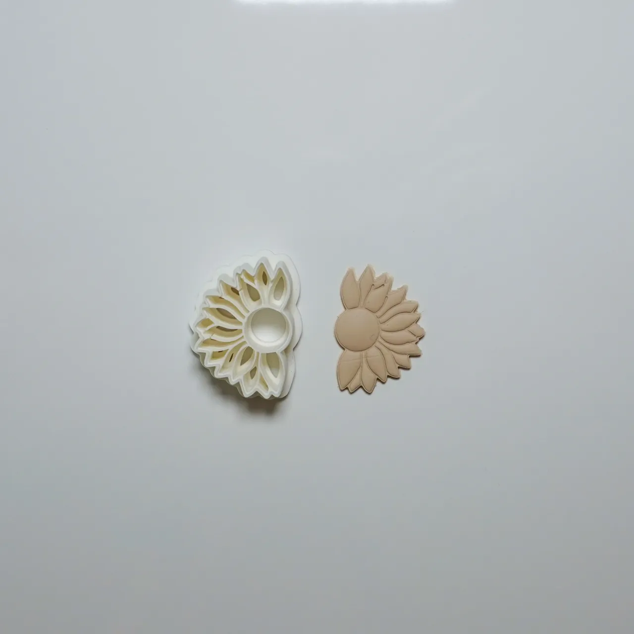 Sunflower Flower Polymer Clay Cutter Earrings view 2