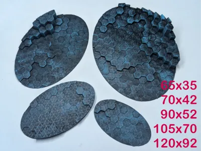Base Topper oval -  Basalt 