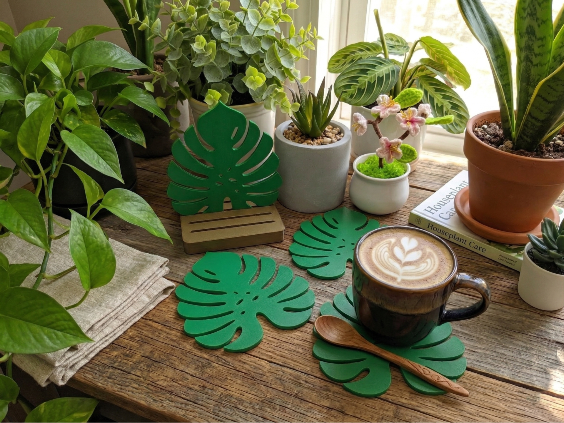 Monstera Coaster Set