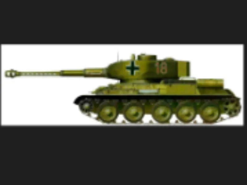 T-34-88 German captured Soviet tank 1:72
