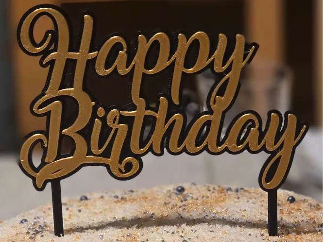 Happy Birthday Cake Topper