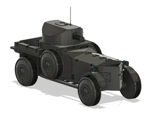 Rolls Royce armoured car mk.1 (Fully 3d printable)