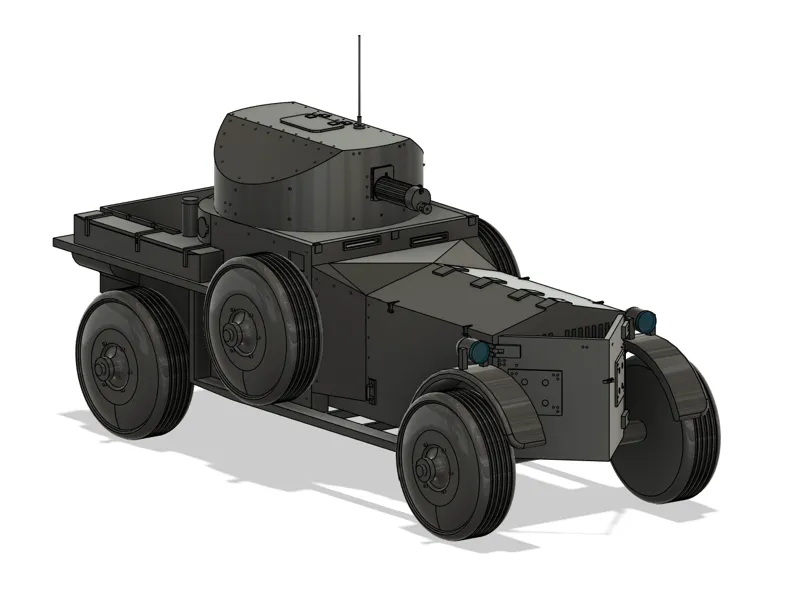 Rolls Royce armoured car mk.1 (Fully 3d printable)