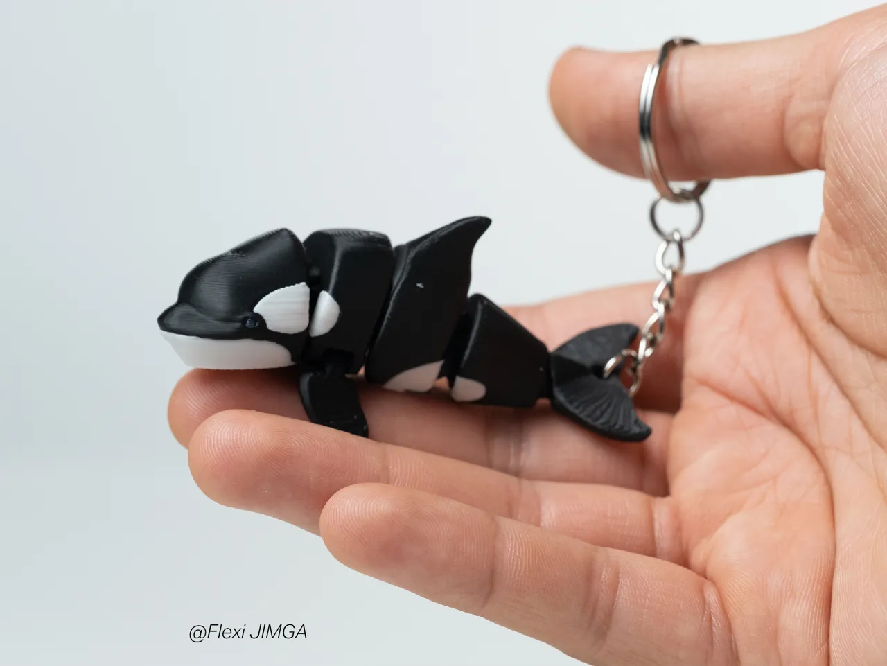 Tiny Flexi Orca Animal - Articulated & Keychain view 2