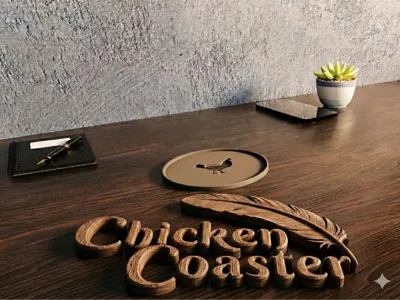 Minimalist Chicken Coasters 
