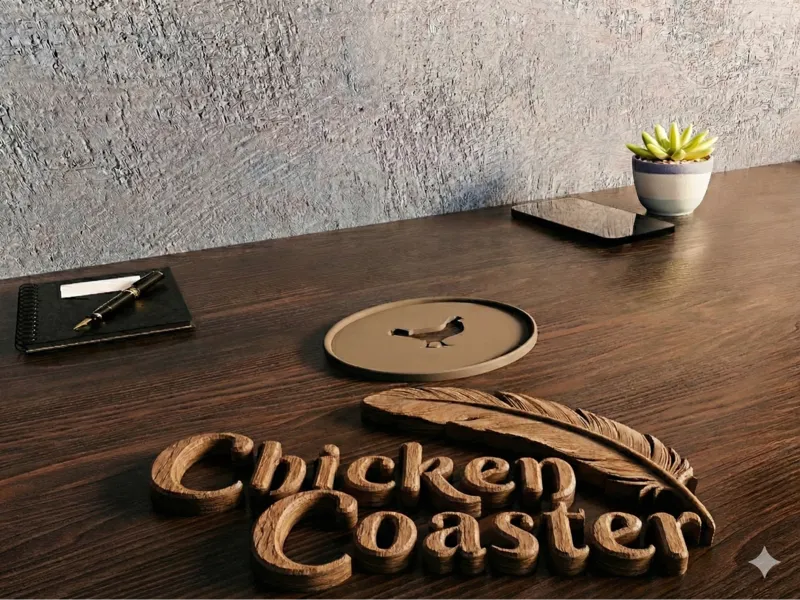 Minimalist Chicken Coasters 