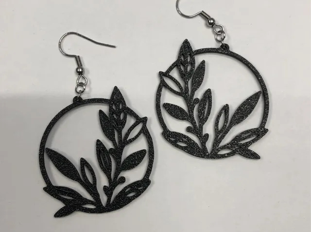 Leaf and flower earrings, no AMS 0.4 mm nozzle