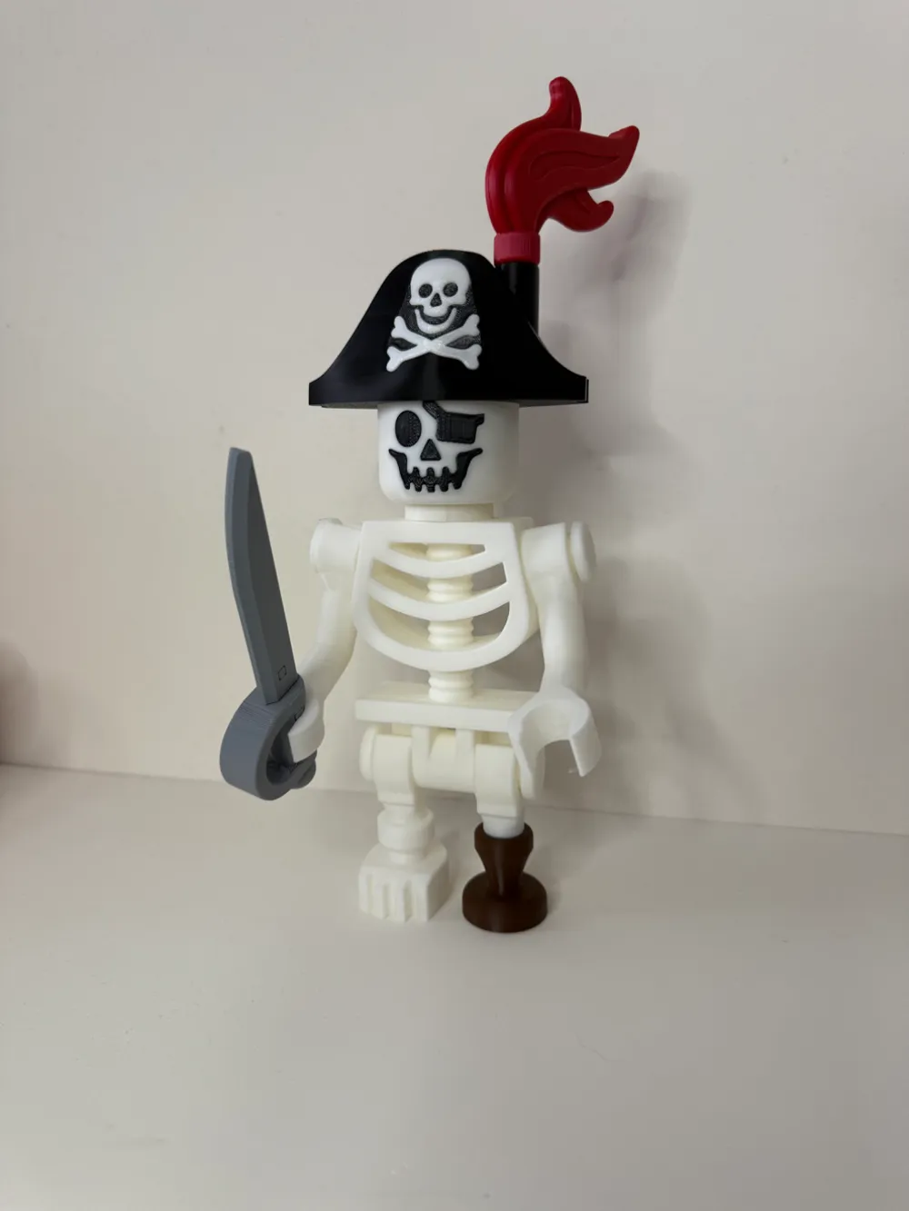 Big Brick Pirate Skeleton 500% no support - Free 3D Print Model ...