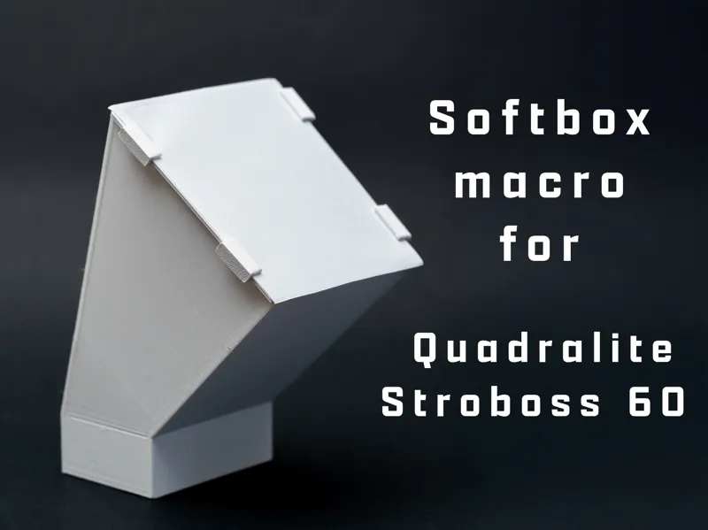 Softbox macro for Quadralite Stroboss 60