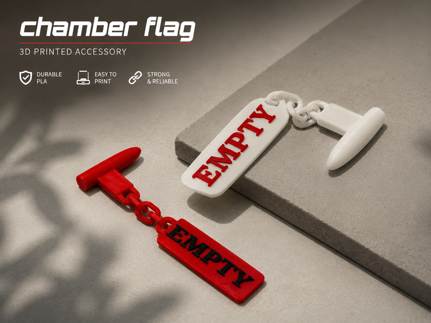 Chamber Flag "EMPTY" | Safety Indicator "Keychain"