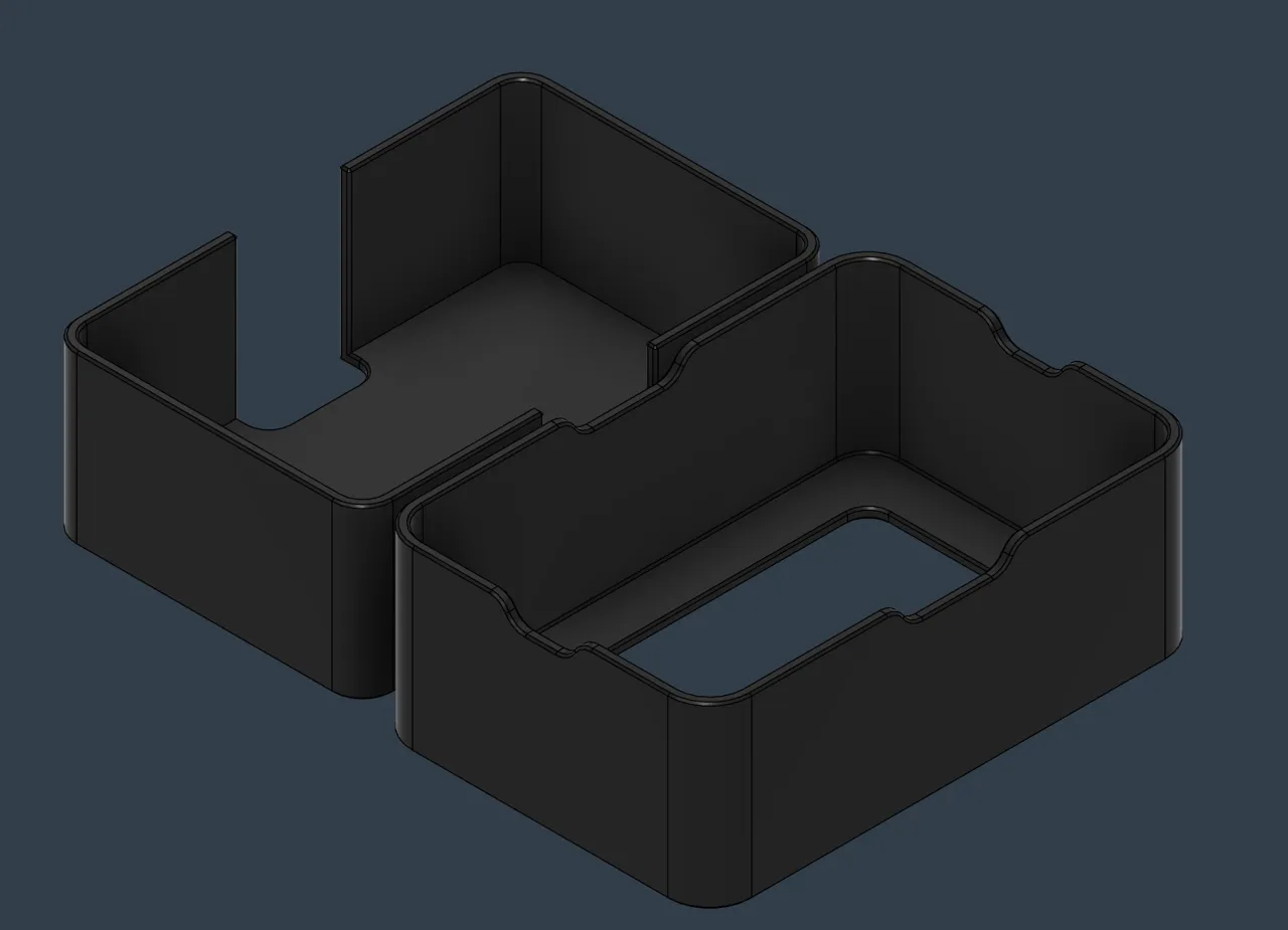Simple Customizable Card Box, Parametric view 2