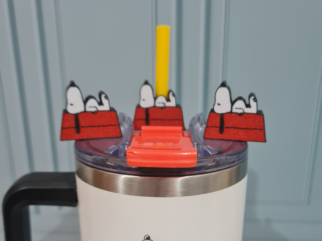 Enfeite para canudo Snoopy
