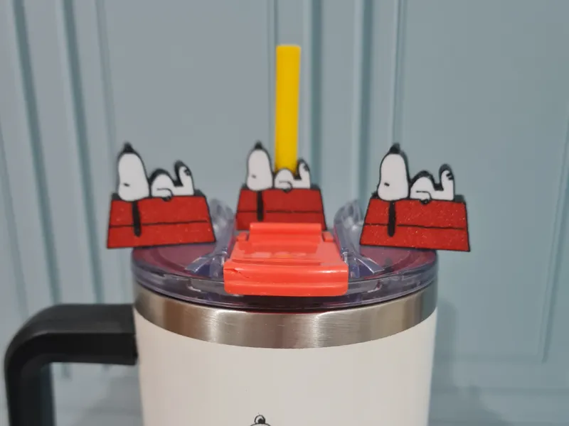 Enfeite para canudo Snoopy