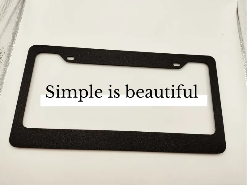 Blank US License Plate Frame