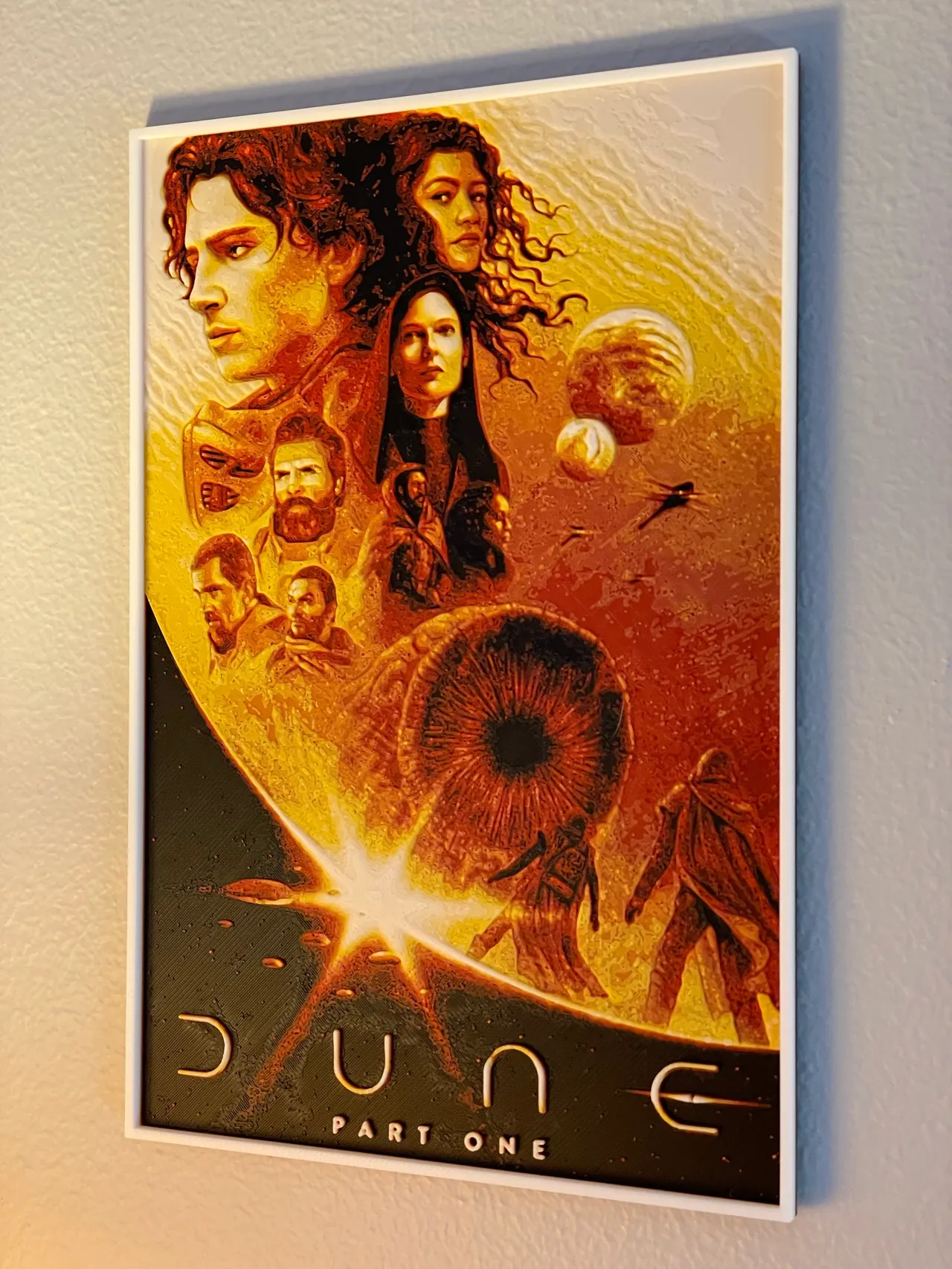 Dune: Part One (2021) Hueforge Movie Poster view 2